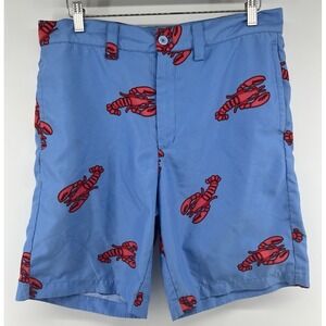 Liquid Flow Mens Shorts Lobster Print Tagged 34 Actual 36 10" Inseam